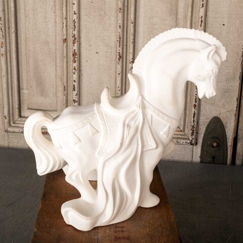 #55747 Vintage Stylized Plaster Horse Statue image 3