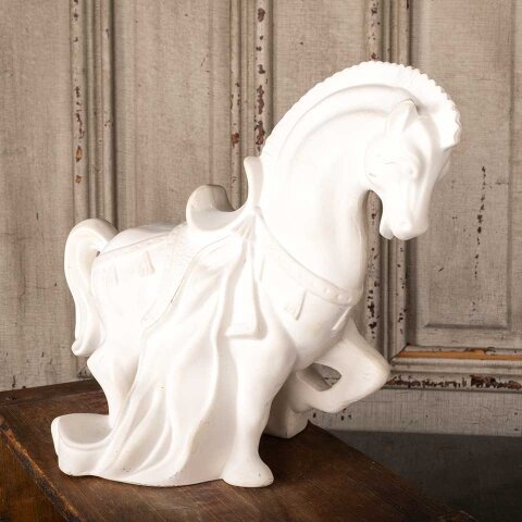#55747 Vintage Stylized Plaster Horse Statue image 7