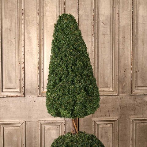 #55812 Faux Topiary w/ Wood Container Base image 4