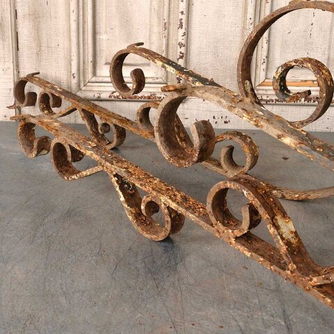 #55821 Set of 2 Antique Wrought Iron Wall Brackets image 3