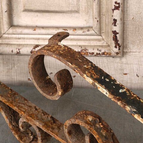 #55821 Set of 2 Antique Wrought Iron Wall Brackets image 6