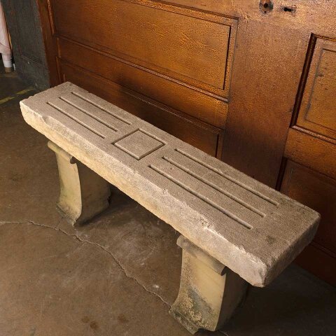 #55830 Architectural 3 Piece Sandstone Garden Bench image 5