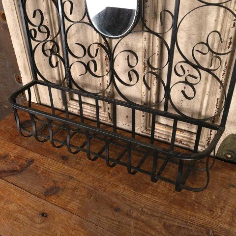 #55858 28x37 Wrought Iron Wall Planter with Mirror image 6