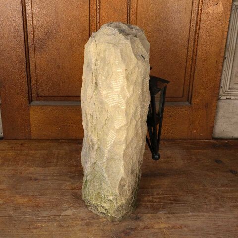 #55870 26" Cut Stone Garden Post w/ Cast Iron Hook image 8