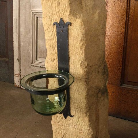 #55874 Cut Stone w/ Pot Holder Garden Ornament image 4