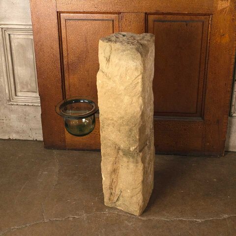 #55874 Cut Stone w/ Pot Holder Garden Ornament image 6