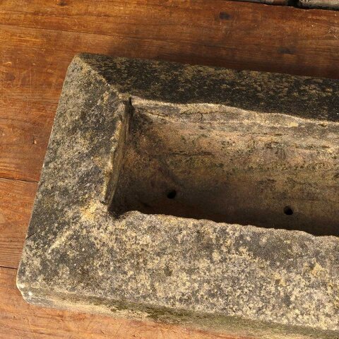 #55875 28x14 Cut Stone Garden Trough Planter image 3