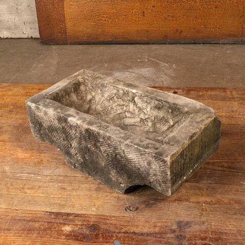 #55876 18x9 Carved Stone Trough Garden Planter image 3