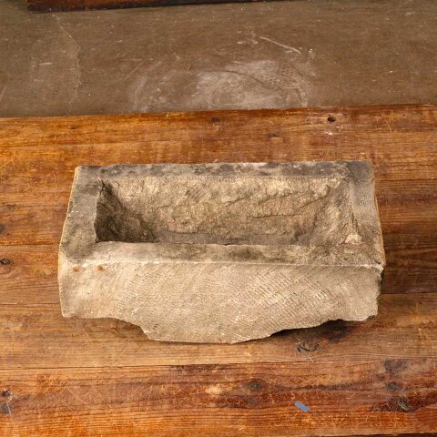 #55876 18x9 Carved Stone Trough Garden Planter image 4