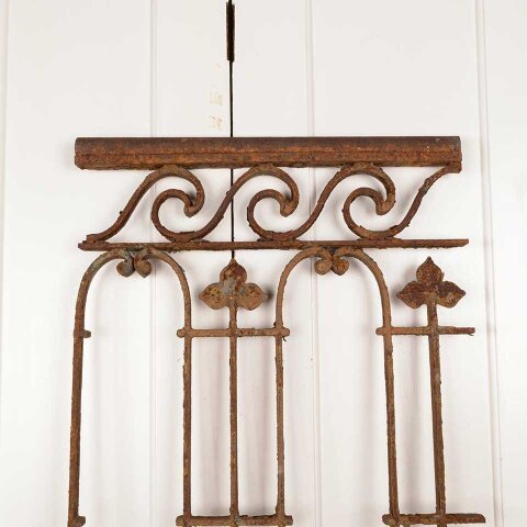 #55880 21x30 Antique Cast Iron Garden Fence Section image 6