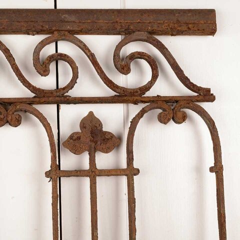 #55880 21x30 Antique Cast Iron Garden Fence Section image 8
