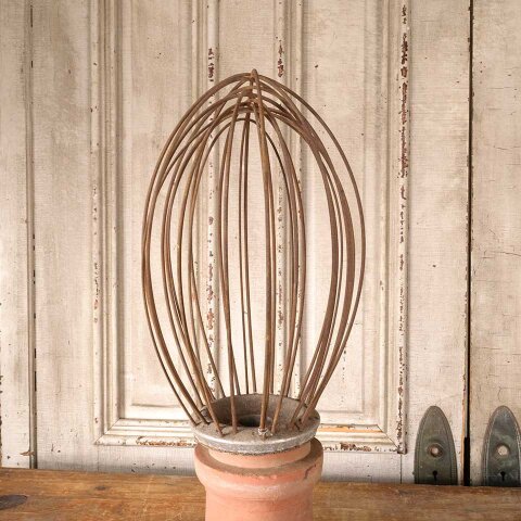 #55891 Metal Whisk & Terra Cotta Garden Ornament image 5