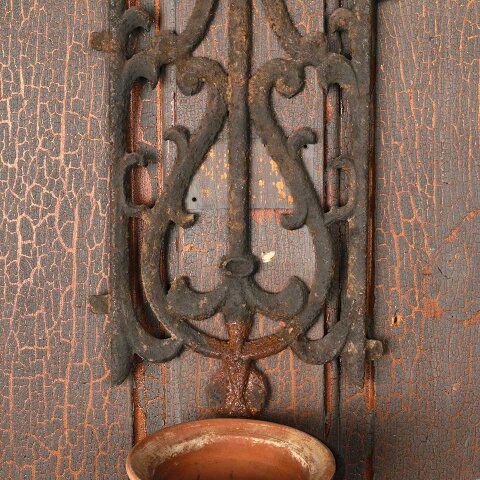 #55895 9x20 Cast Iron Widows Walk Wall Pot Holder image 5