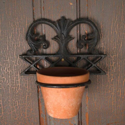 Repurposed Cast Iron Wall Planter Pot Holder