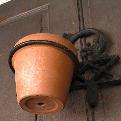 #55898 Repurposed Cast Iron Wall Planter Pot Holder image 3