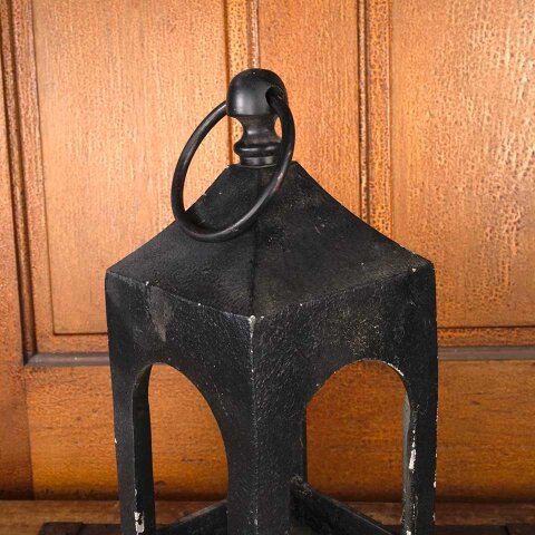 #55905 Vintage Cast Metal Lantern Candle Holder image 4