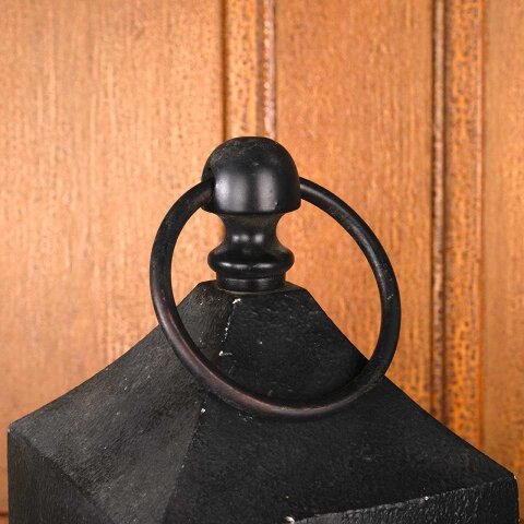 #55905 Vintage Cast Metal Lantern Candle Holder image 5