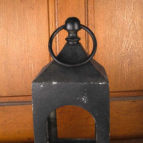 #55906 Vintage Cast Metal Lantern Candle Holder image 4