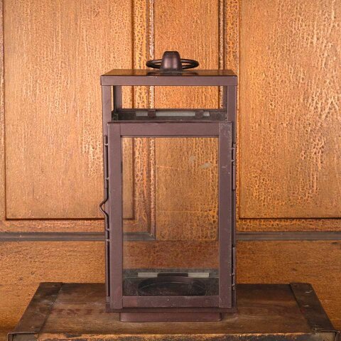 #55908 6x6x14 Modern Metal & Glass Candle Lantern image 3