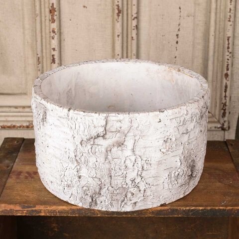 Modern Ceramic Birch Log Garden Planter