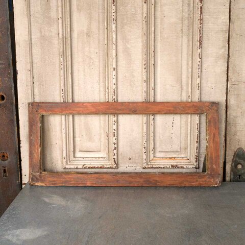 #56010 32x14 Antique Wood Transom Window Frame image 4
