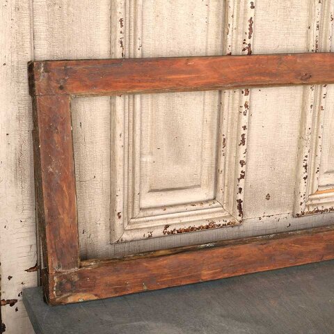 #56010 32x14 Antique Wood Transom Window Frame image 5