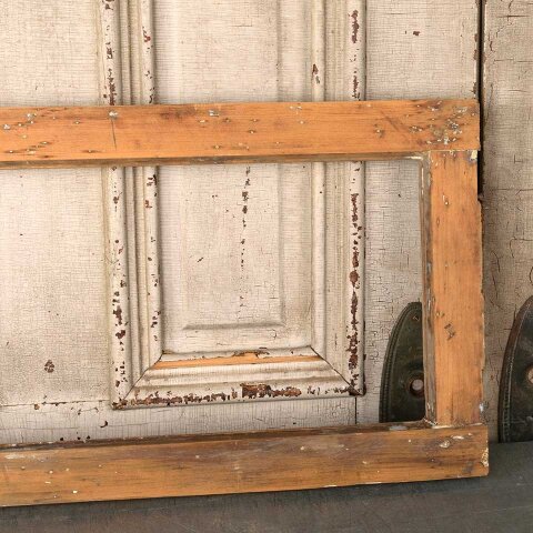 #56011 32x14 Antique Wood Transom Window Frame image 2