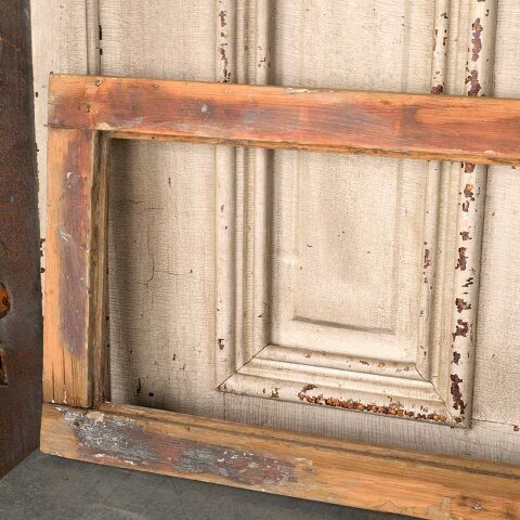#56011 32x14 Antique Wood Transom Window Frame image 7