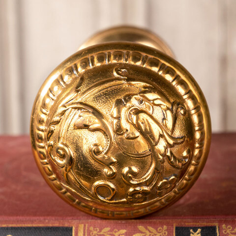 #7813 Antique Russell & Erwin De Bercy Doorknobs image 2