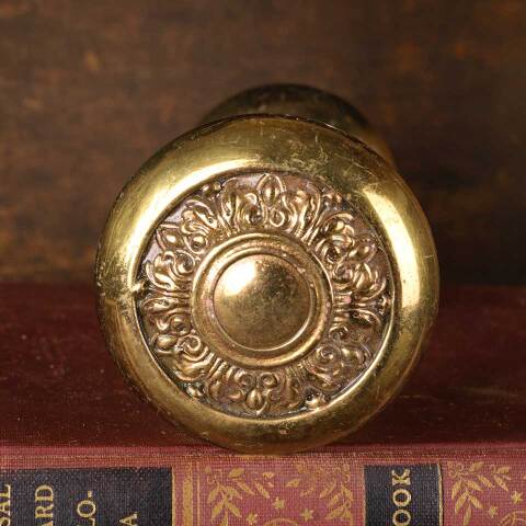 #7821 Antique Ornate Brass Doorknobs Hardware image 4