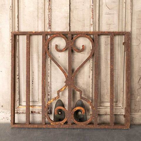 #9866 27x22 Salvaged Antique Wrought Iron Panel image 5